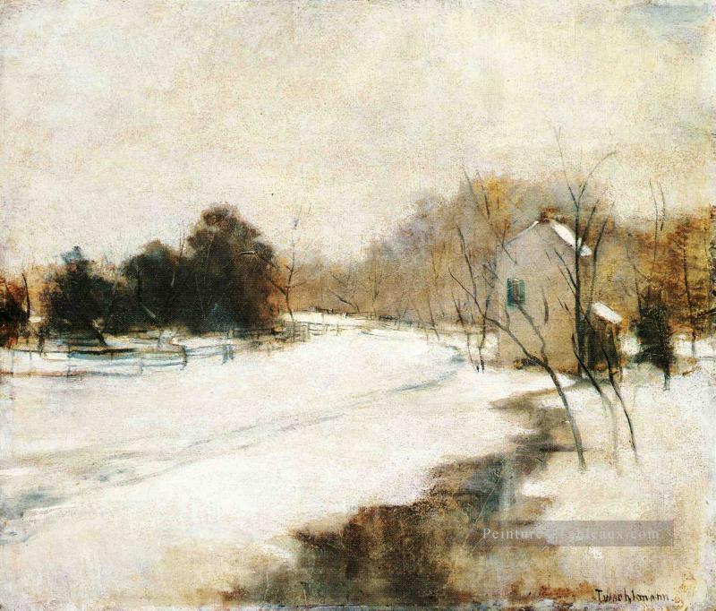 L’hiver à Cincinnati Impressionniste paysage John Henry Twachtman Peintures à l'huile